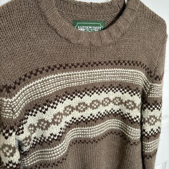 American Eagle Brown and Cream Sweater - Picture 2 of 7